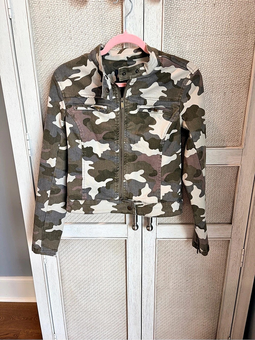 Reserve Fairfax Camo Utility Jacket in Green & Gray Size Small